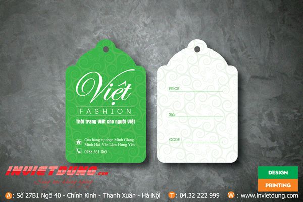 In tag quần áo lấy nhanh. Đảm bảo thời gian giao hàng nhanh chóng